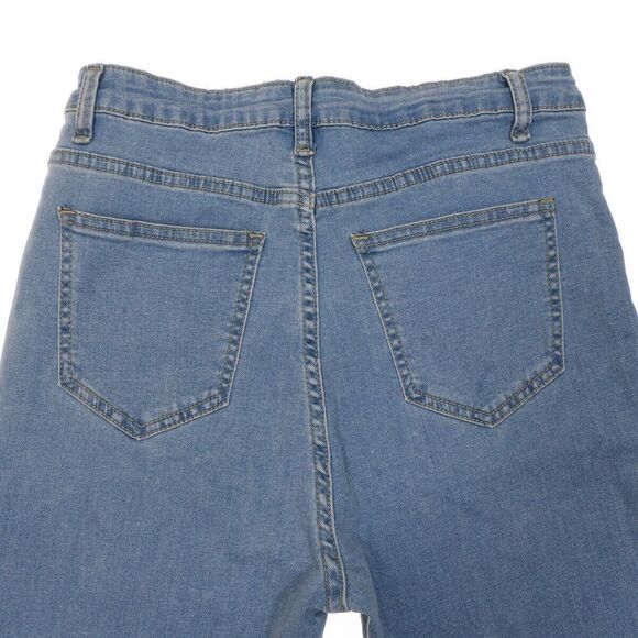 Shein Jeans Womens M Super High Rise Skinny Blue Denim Stretch Measures 28 x 27 - Picture 6 of 10